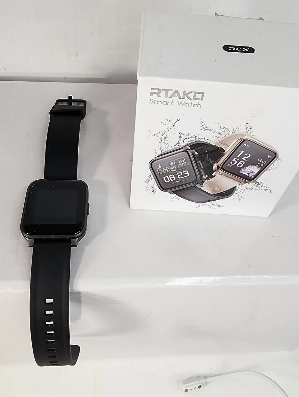 RTAKO Smart Watch, Black, X3C, Waterproof - (Tested)